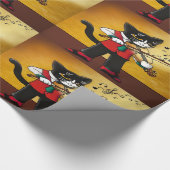 Geigermusikkatze Geschenkpapier (Ecke)