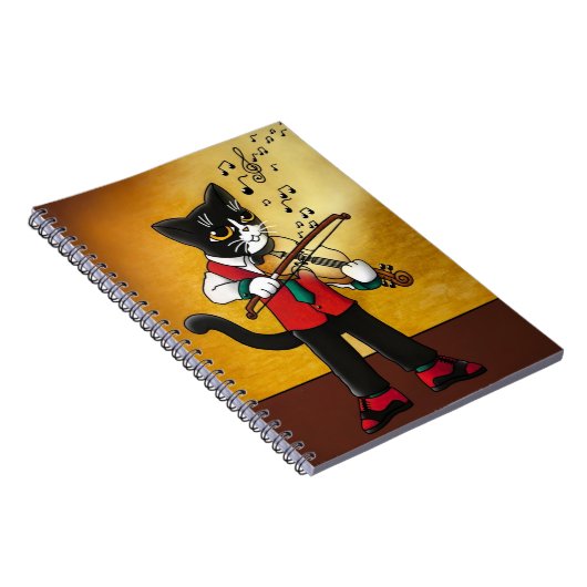 Geigermusikkatze Notizblock (Rechte Seite)