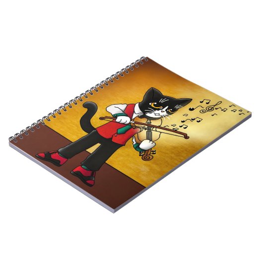 Geigermusikkatze Notizblock (Linke Seite)