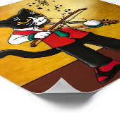 Geigermusikkatze Poster (Ecke)