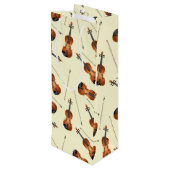 Geigermusiklehrer Geschenktüte Für Weinflaschen (Rückseite Schrägansicht)