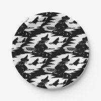 geile, fliegende Hexen auf Broomsticks halloween