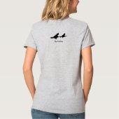 geile, fliegende Hexen auf Broomsticks halloween T-Shirt (Rückseite)