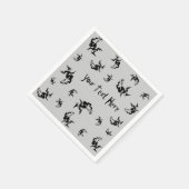 geile Hexe auf fliegendem Bestienhalloween Serviette (Ecke)