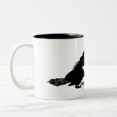 geile Hexen auf Broomsticks Spaß für Halloween Zweifarbige Tasse (Links)