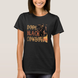 Geile schwarze Cowboy-Western-afroamerikanische Ju T-Shirt