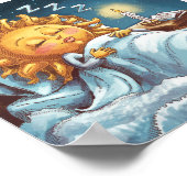 geile Sonne im Bett Poster (Ecke)