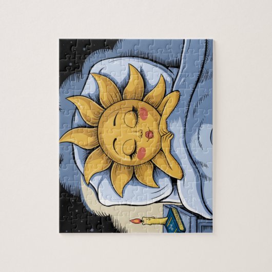 geile Sonne im Bett Puzzle (Vertikal)