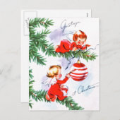 Geilige Engel Feiertagspostkarte (Vorne/Hinten)