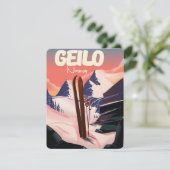 Geilo Norwegen schönes Skiposter. (Stehend Vorderseite)