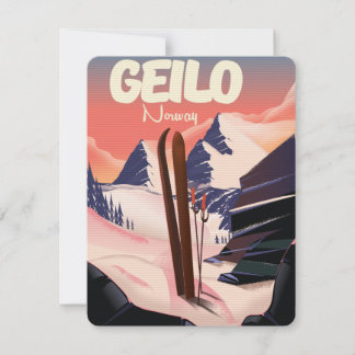 Geilo Norwegen schönes Skiposter.
