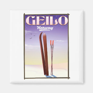 Geilo, Norwegen Skireiseplakat Magnet