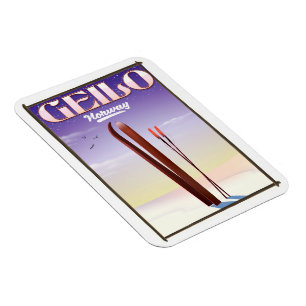Geilo, Norwegen Skireiseplakat Magnet