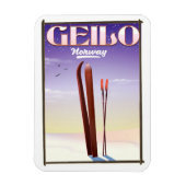 Geilo, Norwegisches Skipposter Magnet (Vertikal)