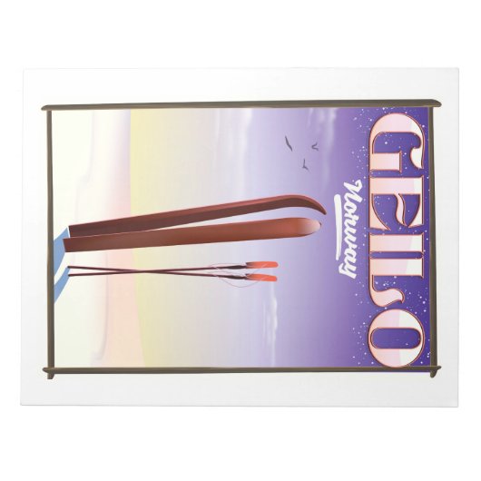 Geilo, Norwegisches Skipposter Notizblock (Vorderseite)