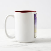 Geilo, Norwegisches Skipposter Zweifarbige Tasse (Links)