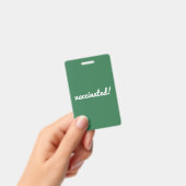 geimpft | Coronavirus Covid Pro Impfstoff Grün Ausweis (Handheld)