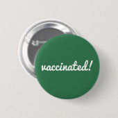 geimpft | Coronavirus Covid Pro Impfstoff Grün Button (Vorne & Hinten)