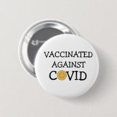 Geimpft gegen Covid Button (Vorne & Hinten)