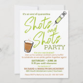 geimpft | Shots | Ende des Quarantäne-Party Einladung (Vorderseite)