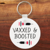 geimpft und gebostert, Covid-19 Schlüsselanhänger (Vorderseite)