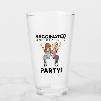 geimpft und zum Party bereit - Bier Glas