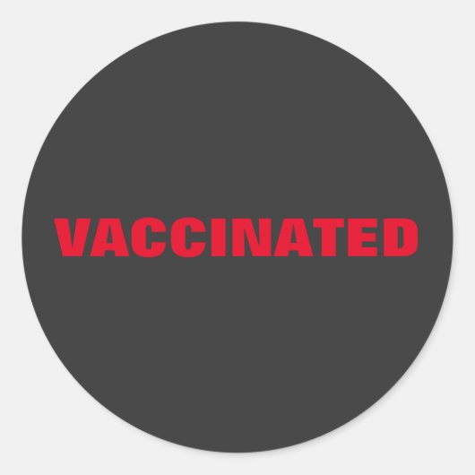 Geimpfte Coronavirus-Pandemie Runder Aufkleber (Vorderseite)