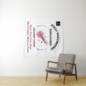 Geimpfte Geschäftsmitarbeiter gegen das Covid-Logo Wandteppich (Beispiel (Horizontal))