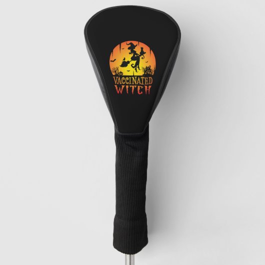 Geimpfte Hexe, Halloween-Spaß, Halloween-Hexe Golf Headcover (Vorderseite)