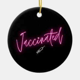 Geimpfte moderne Neon-Kalligrafie Chic Girl Cool Keramik Ornament