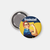 Geimpfte Rosie the Riveter Magnet w/ heart (Vorderseite/Rückseite)