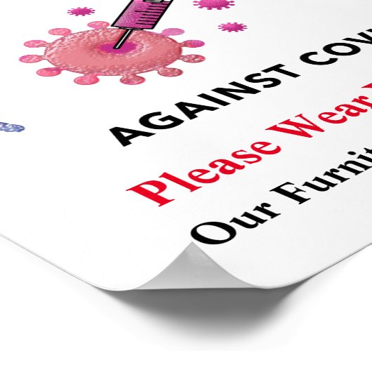 Geimpfte Unternehmensmitarbeiter gegen Covid Poster (Ecke)