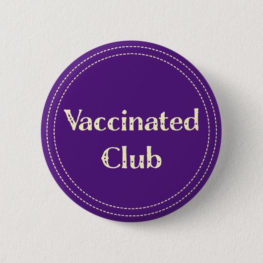 Geimpfter Club (Lila) Button (Vorderseite)