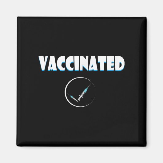 Geimpfter Funny Spaß Grafischer Zitat geimpft Ch Magnet (Vorne)
