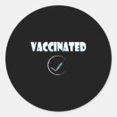 Geimpfter Funny Spaß Grafischer Zitat geimpft Ch Runder Aufkleber (Vorderseite)