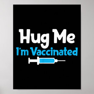 Geimpfter Funny Spaß Grafischer Zitat geimpft Hu Poster