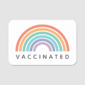Geimpfter Regenbogen | Covid Coronavirus Abzeichen Namensschild (Vorderseite)