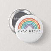 Geimpfter Regenbogen | Covid Coronavirus Vaccine Button (Vorne & Hinten)