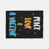 Geimpfter Spaß Joke Graphic Quote Peace Lo Fleecedecke (Vorderseite (Horizontal))
