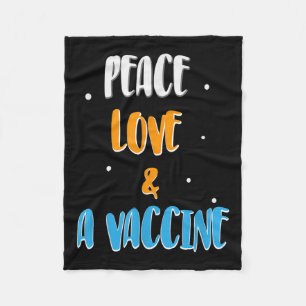 Geimpfter Spaß Joke Graphic Quote Peace Lo Fleecedecke