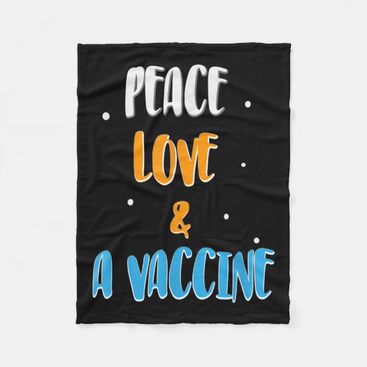 Geimpfter Spaß Joke Graphic Quote Peace Lo Fleecedecke (Vorderseite)