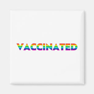 Geimpfter Stolz Lgbt lgbtq Schwulenregenbogen  Magnet