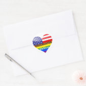 geimpftes Herz Runder Aufkleber (Umschlag)