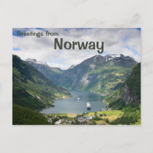 Geiranger-Fjord-Grüße Postkarte