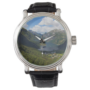Geiranger Fjord Landschaft, Norwegen Armbanduhr