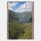 Geiranger Fjord Landschaft, Norwegen Decke (Vorderseite Vertikal)