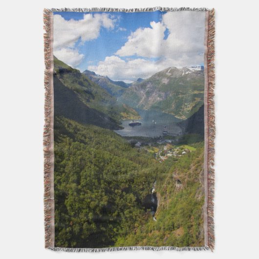 Geiranger Fjord Landschaft, Norwegen Decke (Vorderseite Vertikal)