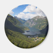 Geiranger Fjord Landschaft, Norwegen Magnet (Vorne)