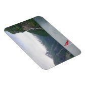 Geiranger-Fjord mit norwegischem Fahnenmagnet Magnet (Rechte Seite)