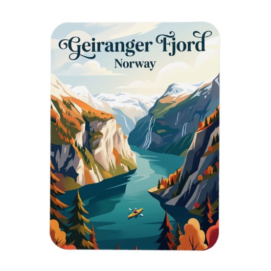 Geiranger Fjord Norwegen Magnet (Vertikal)